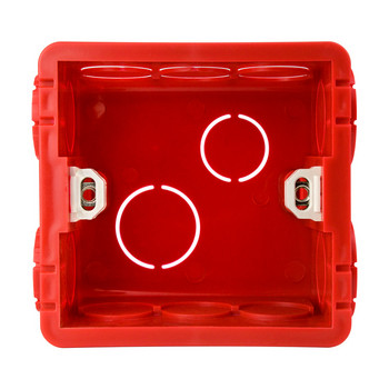 Κουτί τοποθέτησης διακόπτη 86 Τύπος 86mm*85mm*50mm Κουτί επιτοίχιας τοποθέτησης PVC Υποδοχή Κόκκινη Λευκή Καλωδίωση Εσωτερικό Πίσω Κουτί με διακόπτη ΕΕ Standard