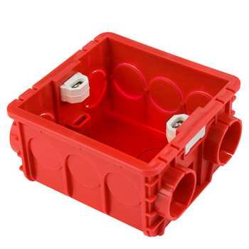 Κουτί τοποθέτησης διακόπτη 86 Τύπος 86mm*85mm*50mm Κουτί επιτοίχιας τοποθέτησης PVC Υποδοχή Κόκκινη Λευκή Καλωδίωση Εσωτερικό Πίσω Κουτί με διακόπτη ΕΕ Standard