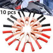 10kom 30A Crvena Crna 70mm krokodilska opružna stezaljka Aligatorske stezaljke Stezaljka za automobilsku bateriju Kabeli Stezaljka za punjač Električna oprema Alati