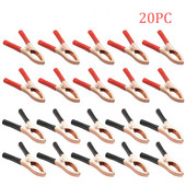 20Pcs 30A Crveno + Crno 70mm Crocodile Auto Caravan Van Battery Test Lead Clips Najbolja promocija Alligator Clips Konektor Utikač Napajanje