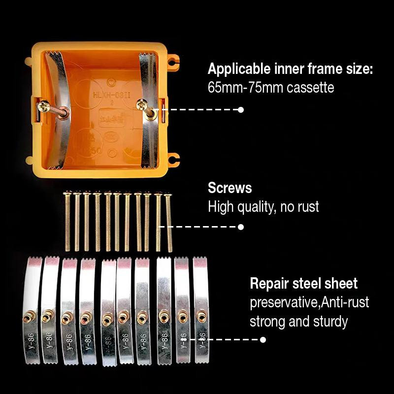 10gab 86 tipa tumšās kastes remonta skrūve mangāna tērauda slēdža ligzda kasešu kaste sienas kaste Nomainiet veco fiksēto stiprinājumu remonts G6W6