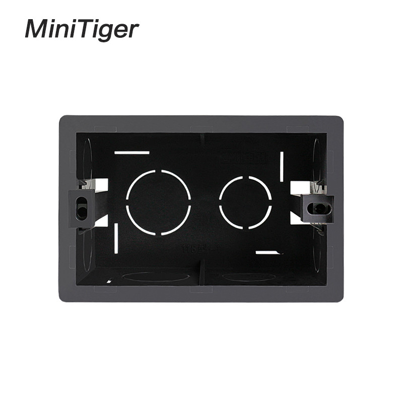 Minitiger Super 102mm*67mm ASV standarta iekšējās montāžas kastes aizmugures kasete 118mm*72mm standarta sienas slēdzim un USB ligzdai
