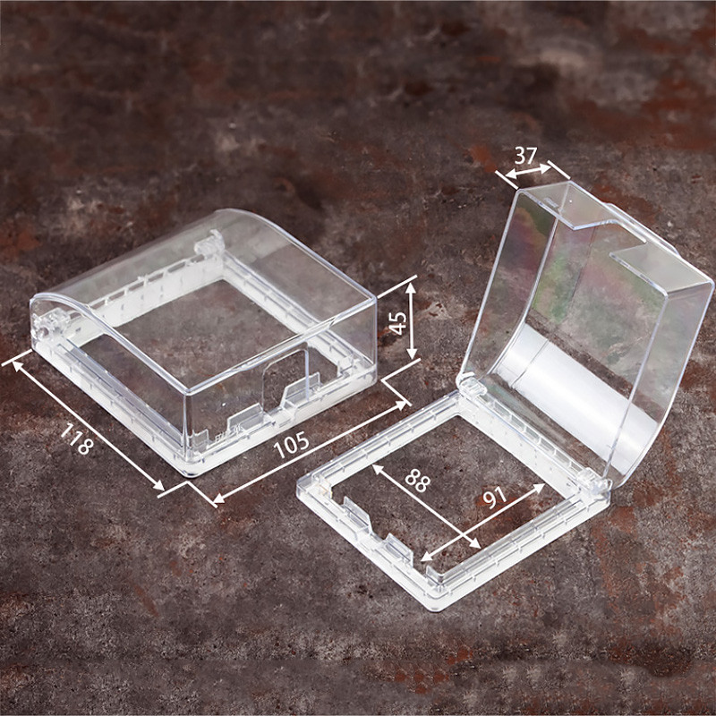 Ūdensnecaurlaidīga kaste Putekļu necaurlaidīgs aizsargapvalks Universāls sienas kontaktligzdas slēdža plāksnes izejas durvju zvana kārba 86 tipa šļakatu necaurlaidīga kaste