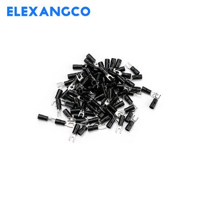 25kom SV5.5 Serija izolirane vilice U-Type žičani konektor Električni stezaljki za 12-10 AWG 4-6 mm kabel