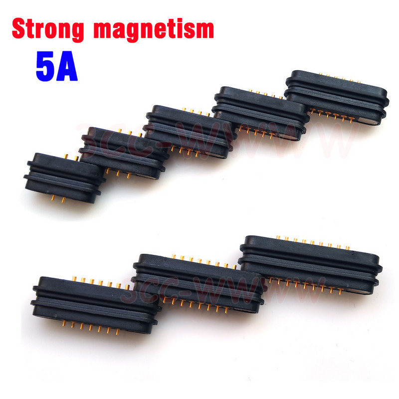 1-10 pari 2A vodootporni magnetski Pogo Pin konektor 2P 3P 4P 5P 6P Pogopin muški ženski 2.2 MM opružna DC utičnica
