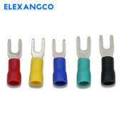 25/50/100kom SV1.25/2/3.5/5.5 izolirani mesingani konektori za žičanu vilicu U tipa električni stezaljki za 22-10AWG 0.5-6 mm