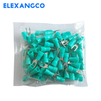 25/50/100kom SV1.25/2/3.5/5.5 izolirani mesingani konektori za žičanu vilicu U tipa električni stezaljki za 22-10AWG 0.5-6 mm