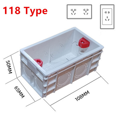 118/146/86 tips sienas slēdža kasešu slēdža ligzda Savienojuma kārba Iekšējā montāžas kārba, tips 86 Kontaktligzda un sienas apgaismojuma slēdža ligzda