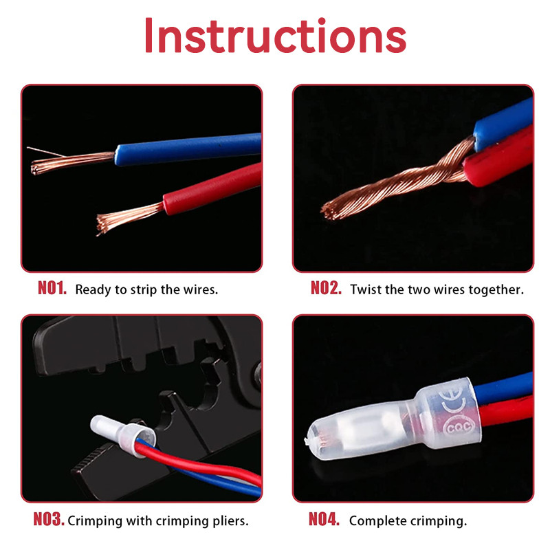 100 tk suletud otsaga pressimispistik 22-16AWG vasest südamikuga ja nailontraadiga pistikud presskorgiga juhtmeklemmid 0,4-6 mm CE1 CE2 CE5