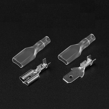100PCS Quick Splice 2,8mm 4,8mm 6,3mm αρσενικό και θηλυκό Μπλοκ ακροδεκτών πτύχωσης καλωδίων και μονωτική θήκη