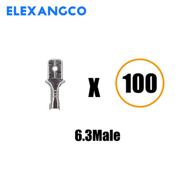 100 GAB ātrā savienojuma 2,8 mm 4,8 mm 6,3 mm vīrišķā un vīrieša stieples lāpstas savienotājs Stiepļu gofrēšanas spaiļu bloks un izolācijas uzmava