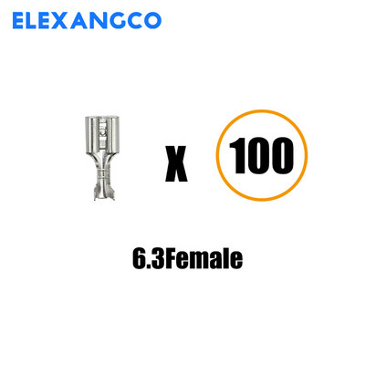 100 GAB ātrā savienojuma 2,8 mm 4,8 mm 6,3 mm vīrišķā un vīrieša stieples lāpstas savienotājs Stiepļu gofrēšanas spaiļu bloks un izolācijas uzmava