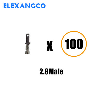 100 GAB ātrā savienojuma 2,8 mm 4,8 mm 6,3 mm vīrišķā un vīrieša stieples lāpstas savienotājs Stiepļu gofrēšanas spaiļu bloks un izolācijas uzmava