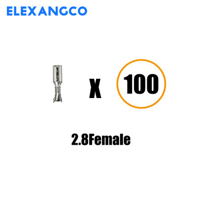 100 GAB ātrā savienojuma 2,8 mm 4,8 mm 6,3 mm vīrišķā un vīrieša stieples lāpstas savienotājs Stiepļu gofrēšanas spaiļu bloks un izolācijas uzmava