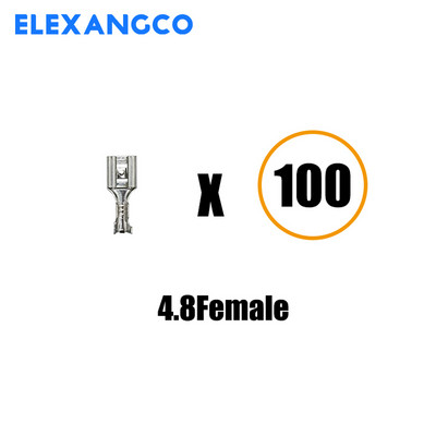 100 GAB ātrā savienojuma 2,8 mm 4,8 mm 6,3 mm vīrišķā un vīrieša stieples lāpstas savienotājs Stiepļu gofrēšanas spaiļu bloks un izolācijas uzmava