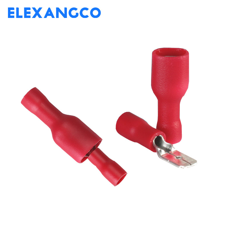 50PCS (25Sst) 6,3 mm ženski muški PVC konektor Konektor za električne žice Izolirani spojni terminal Lopata Plavo Žuto Crveno FDFD MDD