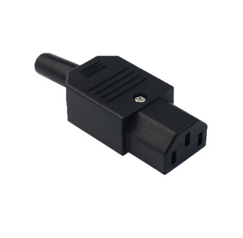 Черен IEC 320 C13 женски щепсел Rewirable Power Connector 3pin Socket 10A /250V