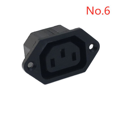 Crni IEC 320 C13 ženski utikač s ponovnim kablovima, 3-pinska utičnica 10A /250V