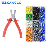 PZ1.5-6 Komplet alata za stezanje ferula Stezaljke za žičane stezaljke s 800 komada žičanih stezaljki Konektori za stezanje krajeva žice