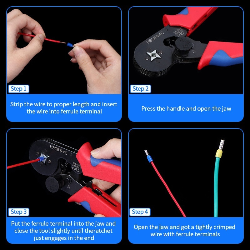 2120PCS μονωμένες ηλεκτρικές προεξοχές πτύχωσης Ακροδέκτης κορδονιού ακροδέκτη μαργαριταρένιο βαμβακερό σύνδεσμο πτύχωσης ποικιλία κιτ πένσες Συμβουλές πτύχωσης