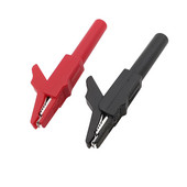 2Pcs Potpune zaštitne aligator kopče Krokodilska stezaljka Ispitna kopča Konektor za multimetar 4 mm Banana utikač Crveno Crno