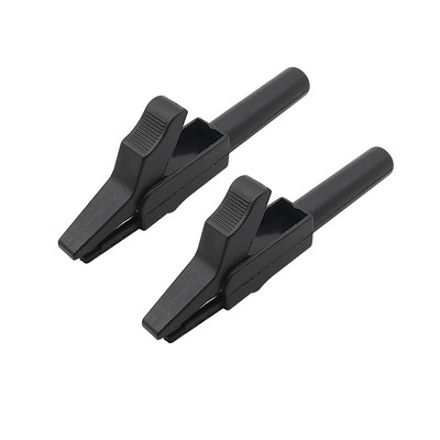 2Pcs Potpune zaštitne aligator kopče Krokodilska stezaljka Ispitna kopča Konektor za multimetar 4 mm Banana utikač Crveno Crno