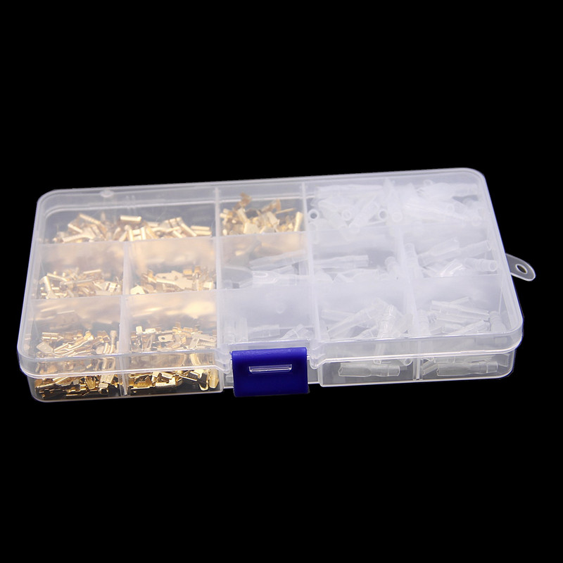 270 gab. Izolēts vīrišķais vadu savienotājs 2,8/4,8/6,3 mm elektrisko vadu gofrēšanas spaiļu lāpstas savienotāju dažādais komplekts