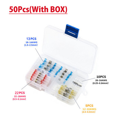 50-1000 kom Termoskupljajuće stezaljke za stezanje vodootporne lemljene brtve Električni čeoni konektori Spojni terminal za žice i kabele
