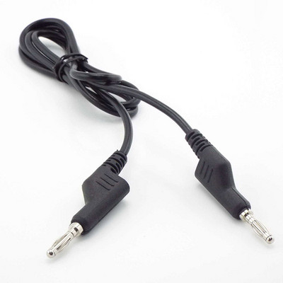 10A 4mm bandymo laido kabelis su dviem galais bananų ir bananų kištuku Dviejų elektros bandymo laidų kabelis 4 mm multimetrui 1M ilgio
