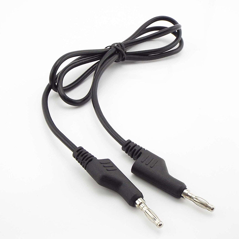 10A 4mm bandymo laido kabelis su dviem galais bananų ir bananų kištuku Dviejų elektros bandymo laidų kabelis 4 mm multimetrui 1M ilgio