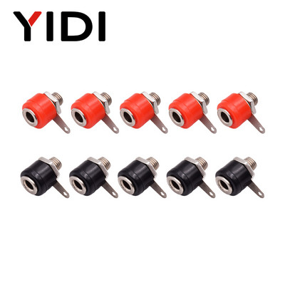 10 komada 4 mm Crveni Crni Muški Ženski Banana Utikač Audio Zvučnik Utičnica Pojačalo Adapter Vijak Terminal Obvezujući Post Utičnica Konektori