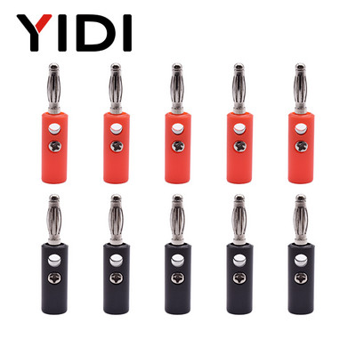 10 komada 4 mm Crveni Crni Muški Ženski Banana Utikač Audio Zvučnik Utičnica Pojačalo Adapter Vijak Terminal Obvezujući Post Utičnica Konektori