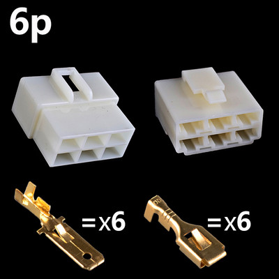 6,3 mm 2 / 3 / 4 / 6 / kaiščio automobilio laido jungtis vyriška ir moteriška kabelio gnybtų kištukų komplektas motociklo diržų jungtis, automobilis