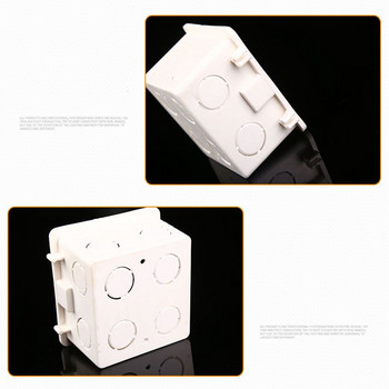 1PC Висококачествена огнеупорна PVC пластмаса Light Touch Junction Кутия за стенен монтаж Превключвател Касета Скрито дъно