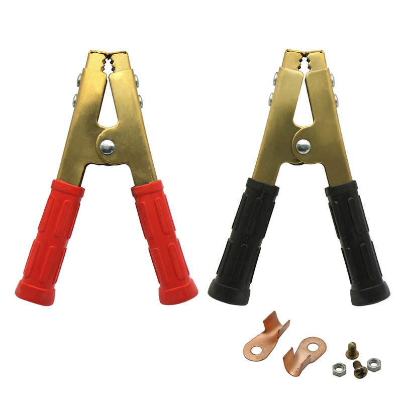 2PCS Deblja bakrena 155 cm izolirana krokodilska stezaljka, velika aligatorska stezaljka, terminal za bateriju za automobil, vozilo