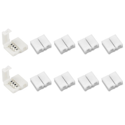 10 mm 4-pinski LED konektor Terminal Splice LTI Shaped Adapter Komplet pribora za RGB LED traku 5050 konektor premosne žice