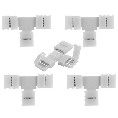 10 mm 4-pinski LED konektor Terminal Splice LTI Shaped Adapter Komplet pribora za RGB LED traku 5050 konektor premosne žice