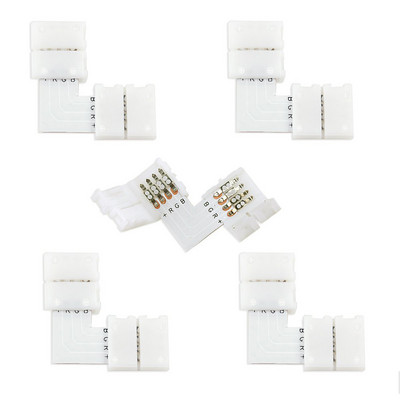 10 mm 4-pinski LED konektor Terminal Splice LTI Shaped Adapter Komplet pribora za RGB LED traku 5050 konektor premosne žice