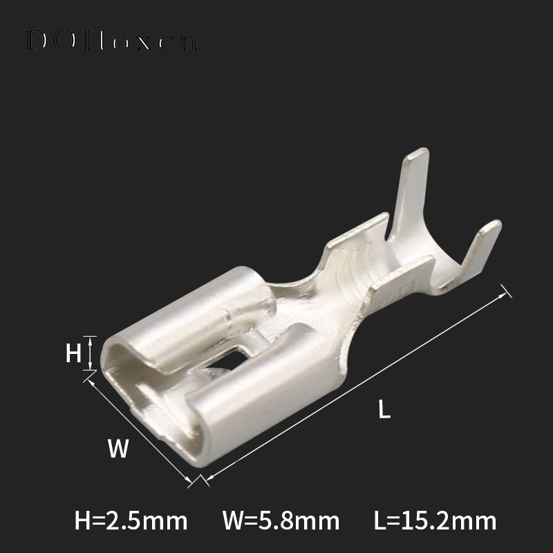 20/50/100/200/500 gab. DJ623-E4.8A konservēts vara spailes transportlīdzekļa vadu instalācija, 4.8 sērijas savienotājs, atsperes tapa