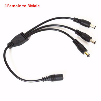 DC utičnica 1 ženski na 2/3/4 muški utikač Razdjelnik Adapter 5,5 mm * 2,1 mm DC LED konektor kabel za CCTV kamere LED traka svjetla