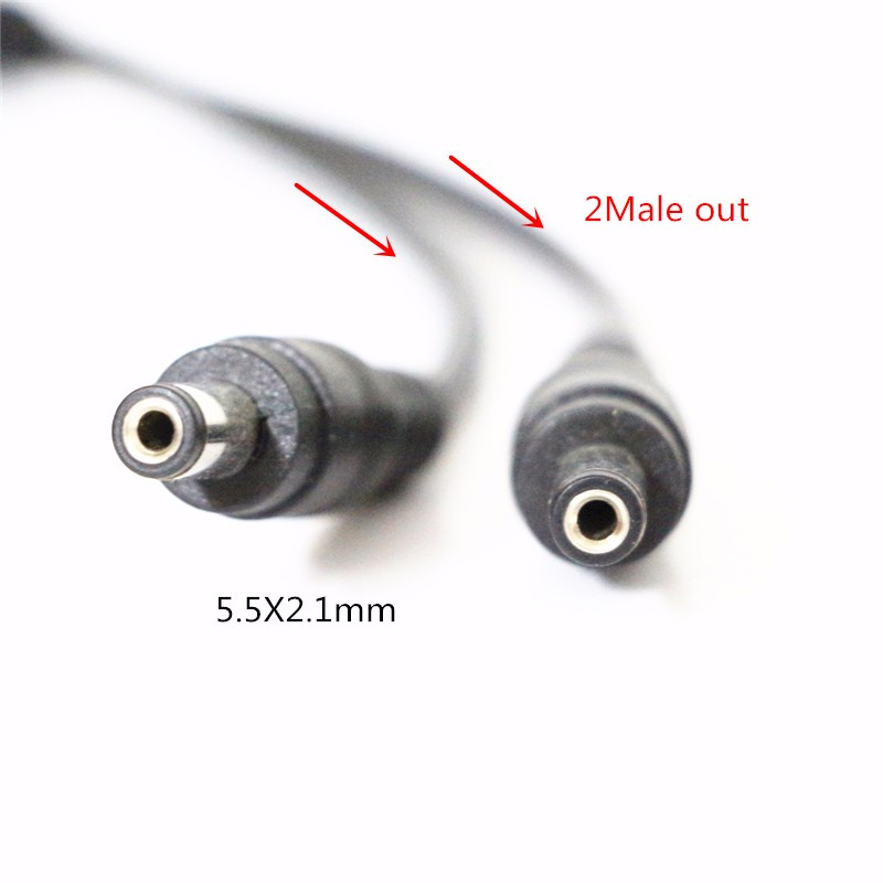 DC utičnica 1 ženski na 2/3/4 muški utikač Razdjelnik Adapter 5,5 mm * 2,1 mm DC LED konektor kabel za CCTV kamere LED traka svjetla