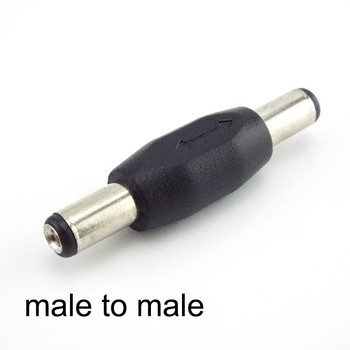 5.5*2.1 mm / 5.5x2.1 mm DC двоен мъжки към мъжки захранващ конектор за видеонаблюдение женски към женски жак за монтаж на панел Адаптер