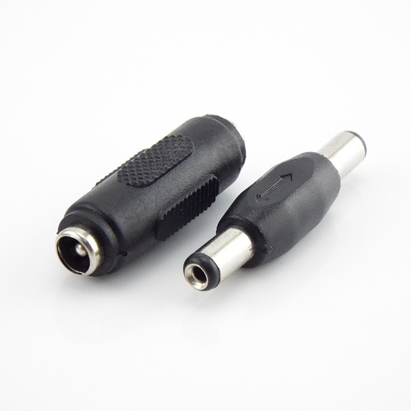 5,5 x 2,1 mm / 5,5 x 2,1 mm nuolatinės srovės dvigubas kištukinis lizdas Maitinimo lizdo jungtis CCTV moteriai ir moteriai Plokštės tvirtinimo lizdo adapteris