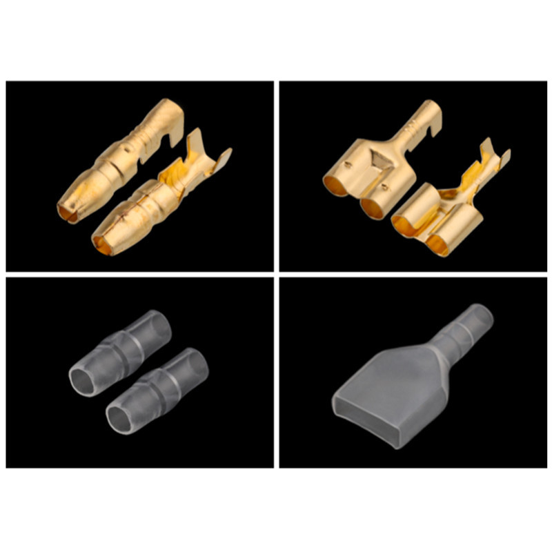 10/20/50Setovi 4.0 Bullet terminal konektor električne žice promjer 4 mm muški + ženski 1:2 prozirni omotač