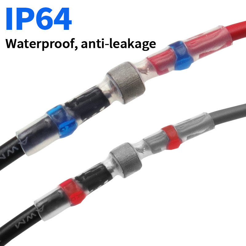 50kom/pakiranje Priključci za lemljene žice Vodootporni termoskupljajući čeoni konektori Priključci električnih žica Izolirani sučeoni spojevi A