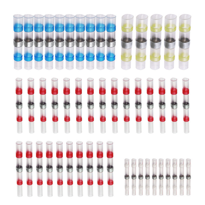 50kom/pakiranje Priključci za lemljene žice Vodootporni termoskupljajući čeoni konektori Priključci električnih žica Izolirani sučeoni spojevi A