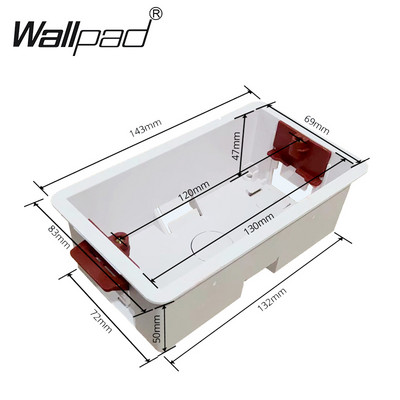 120 mm udaljenost vijaka Kutija za suhu oblogu za gipsane ploče gipsane ploče 47 mm dubine zidna podloga 9M 3*6 zidna kazeta s prekidačem