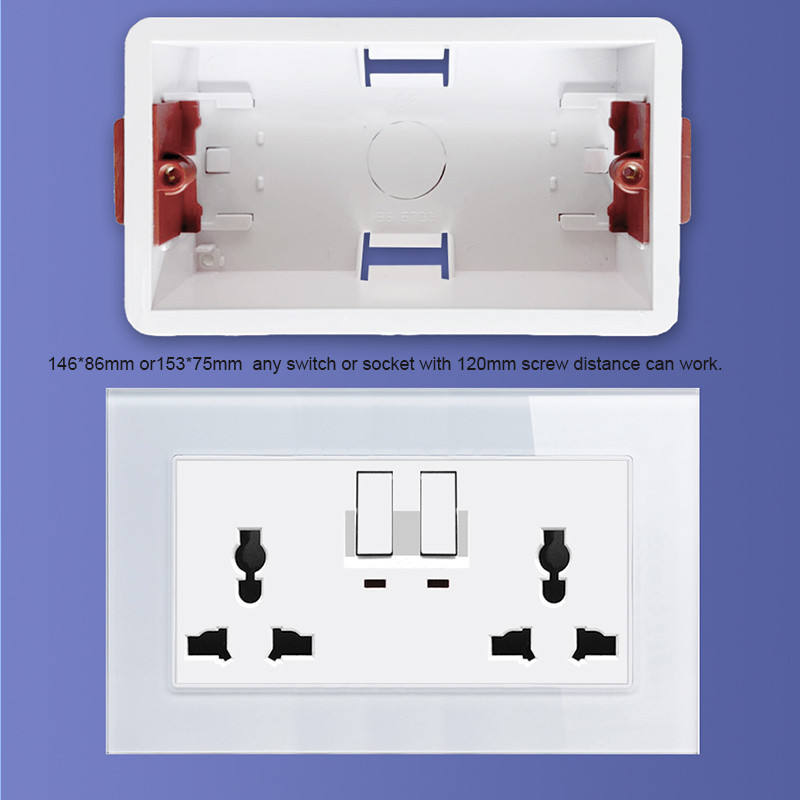 120 mm udaljenost vijaka Kutija za suhu oblogu za gipsane ploče gipsane ploče 47 mm dubine zidna podloga 9M 3*6 zidna kazeta s prekidačem