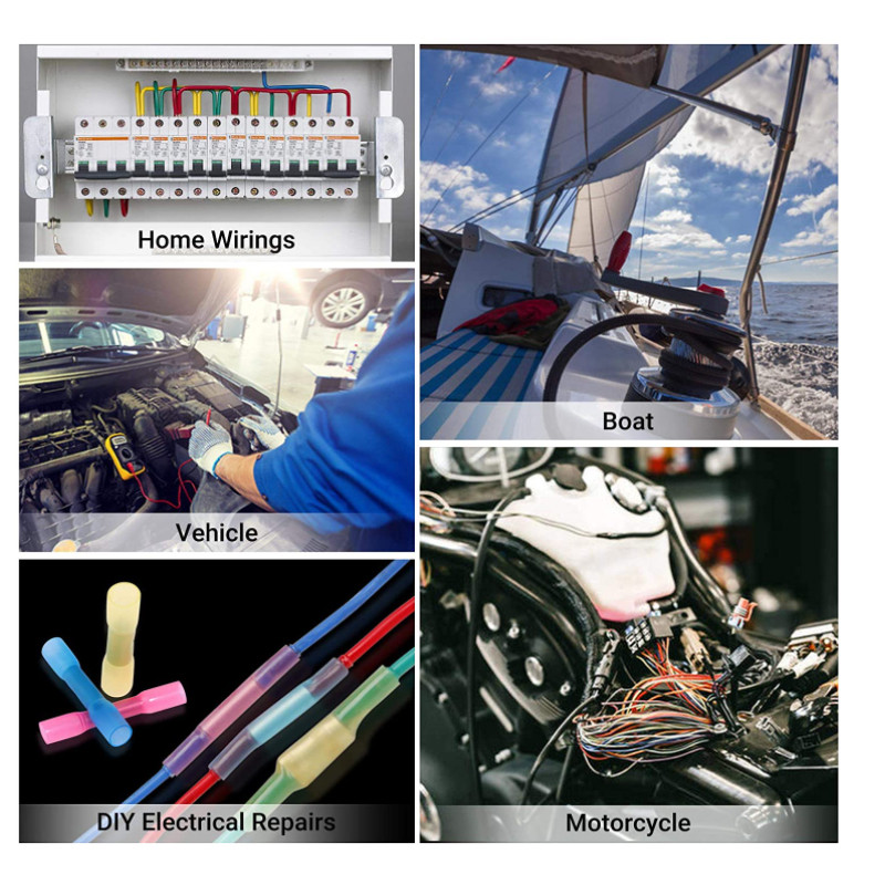 10/20/50PCS Vodootporni termoskupljajući sučeoni konektori Izolirani stezaljke za spajanje električnih žica za spajanje kabela Komplet konektora za stezanje