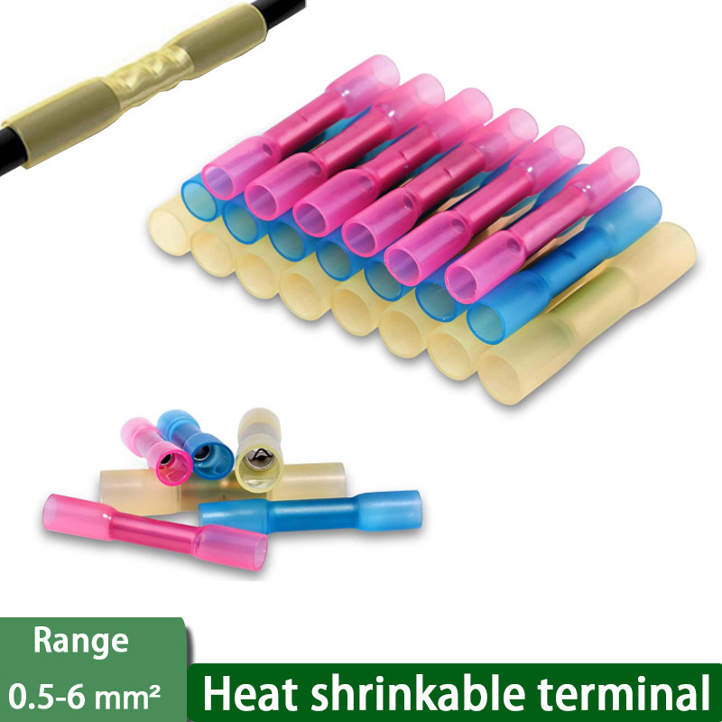 10/20/50PCS Vodootporni termoskupljajući sučeoni konektori Izolirani stezaljke za spajanje električnih žica za spajanje kabela Komplet konektora za stezanje